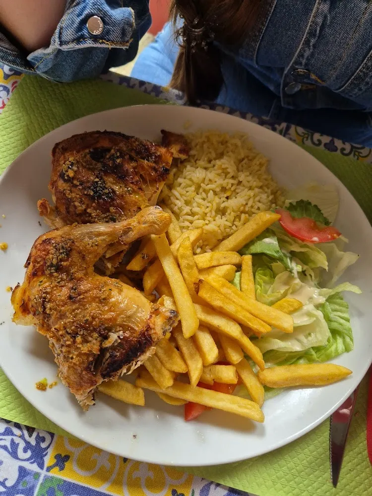 Poulet Grillé Et Frites Maison